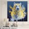 Designart - Tiger Spirit In Blue And Gold - Fashion Canvas Wall Art